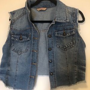 Denim jacket vest XL